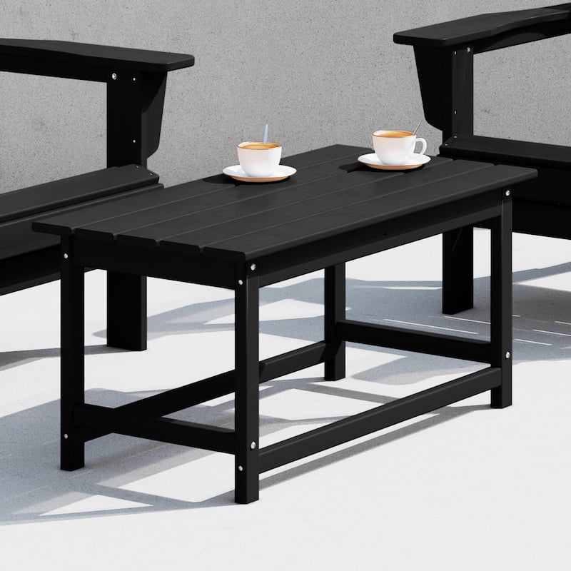 Laguna Hdpe All Weather Outdoor Patio Rectangular Coffee Table