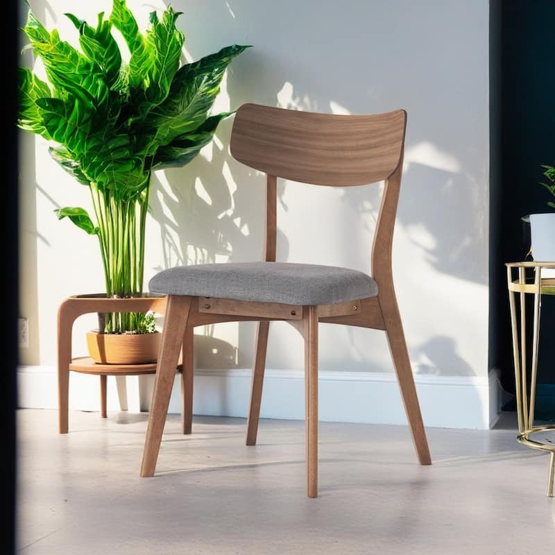 Mid-Century Dining Chairs Set of 4, Upholstered Wood Frame Chairs, Classic Armless Dining Chair