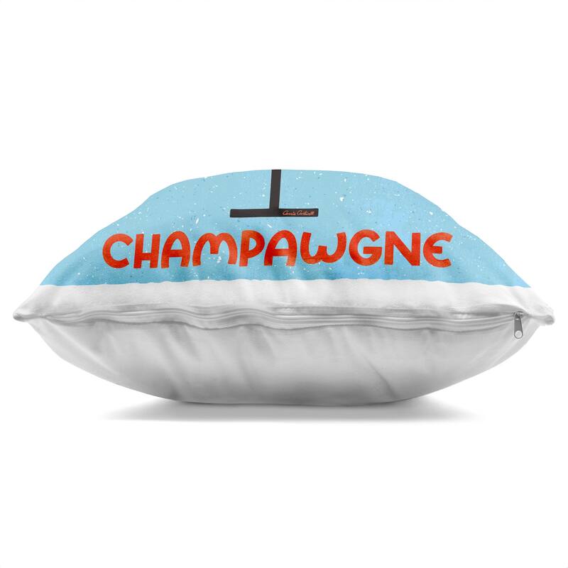 Stupell Champawgne Feline Wine Decorative Printed Throw Pillow Design by Carrie Cantwell