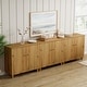 preview thumbnail 24 of 50, Buffet Cabinet with 3 Compartments for Dining Room, 32.4"H Sideboard
