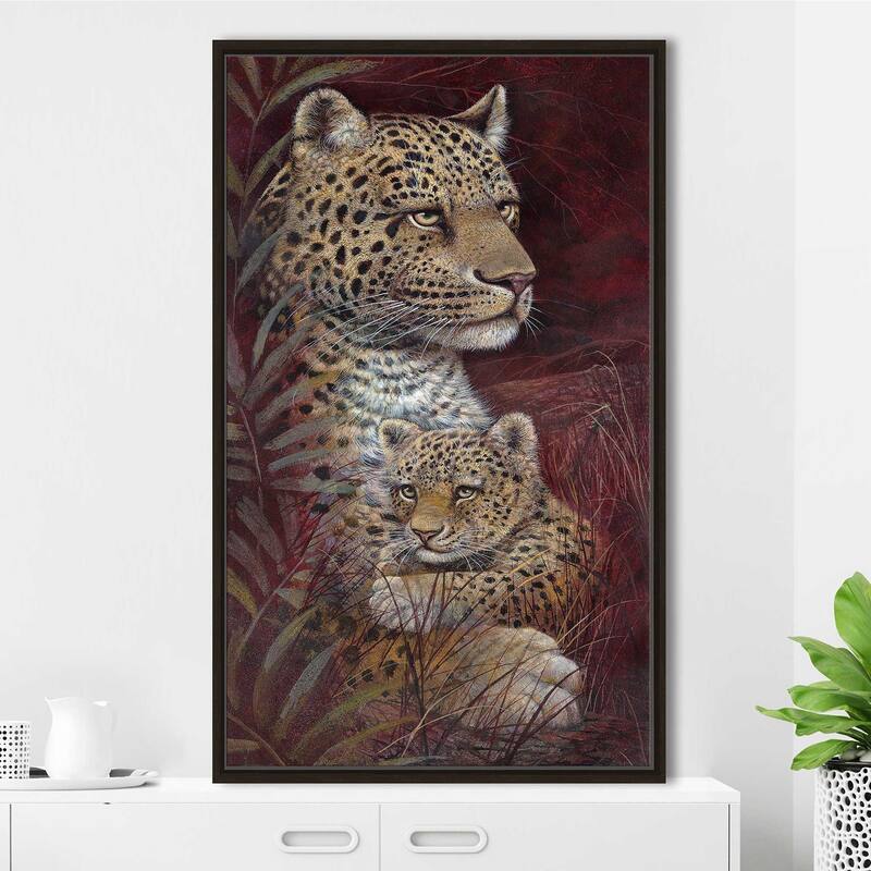 "Maternal Affection" by Ruane Manning Print on Floating Canvas