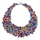 preview thumbnail 13 of 11, Handmade Stunning and Colorful Stone Bead Cluster Bib Statement Necklace (Thailand)