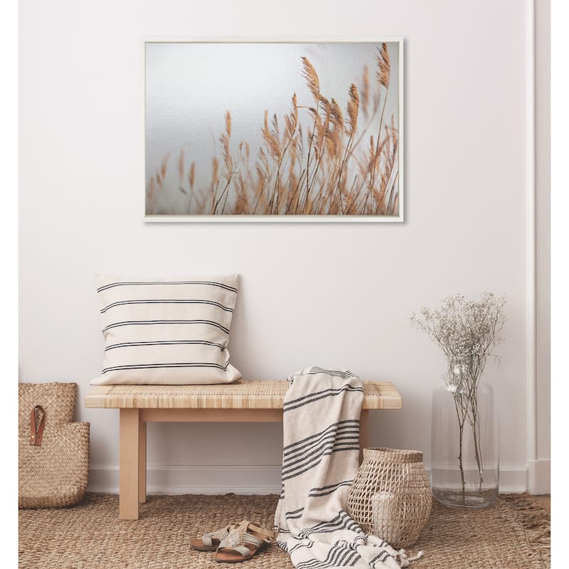 Kate and Laurel Sylvie Marsh Grass No 4 Framed Canvas by Crystal Lynn Collins