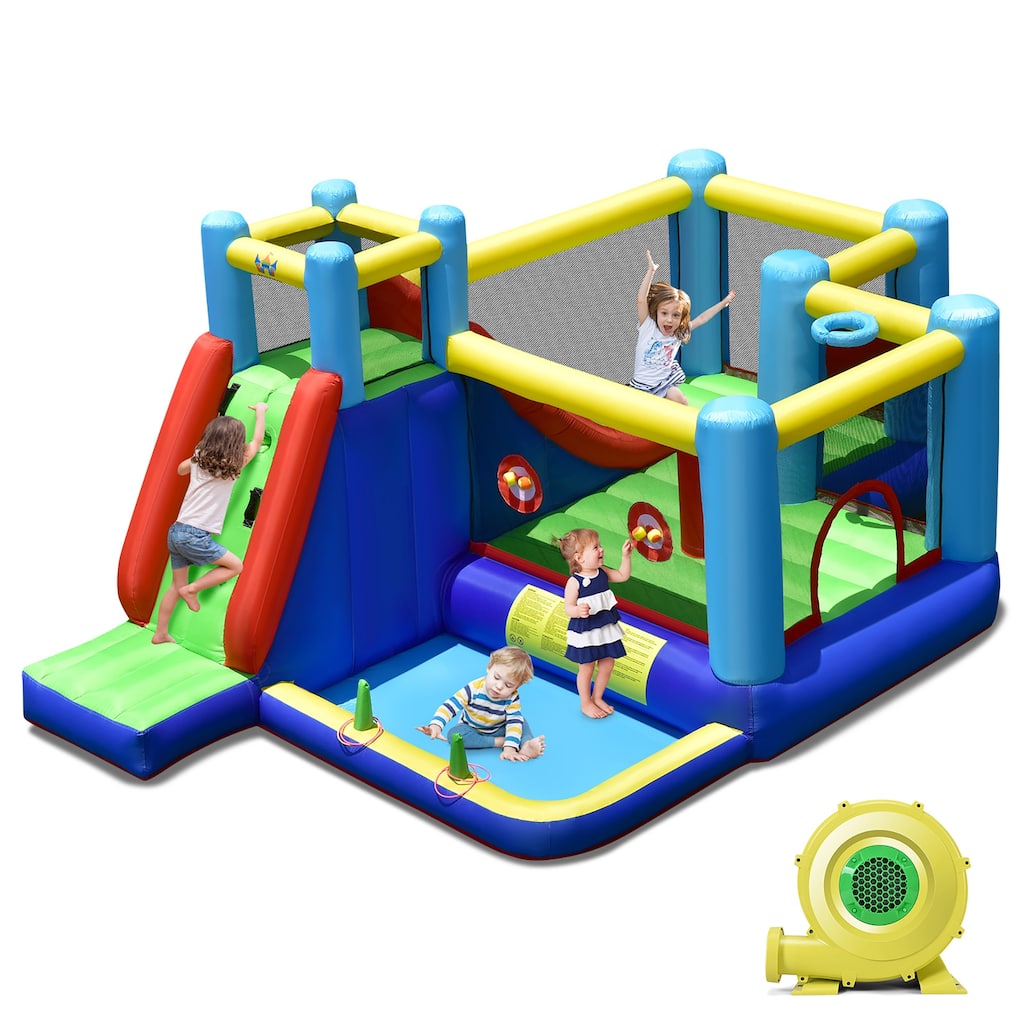 Costway Inflatable Bounce House 8-in-1 Kids Inflatable Slide Bouncer - See Details