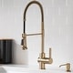 preview thumbnail 96 of 147, Kraus Britt Commercial 3-Function 1-Handle Pulldown Kitchen Faucet KPF-1690 - 20 5/8" Height - BG - Brushed Gold
