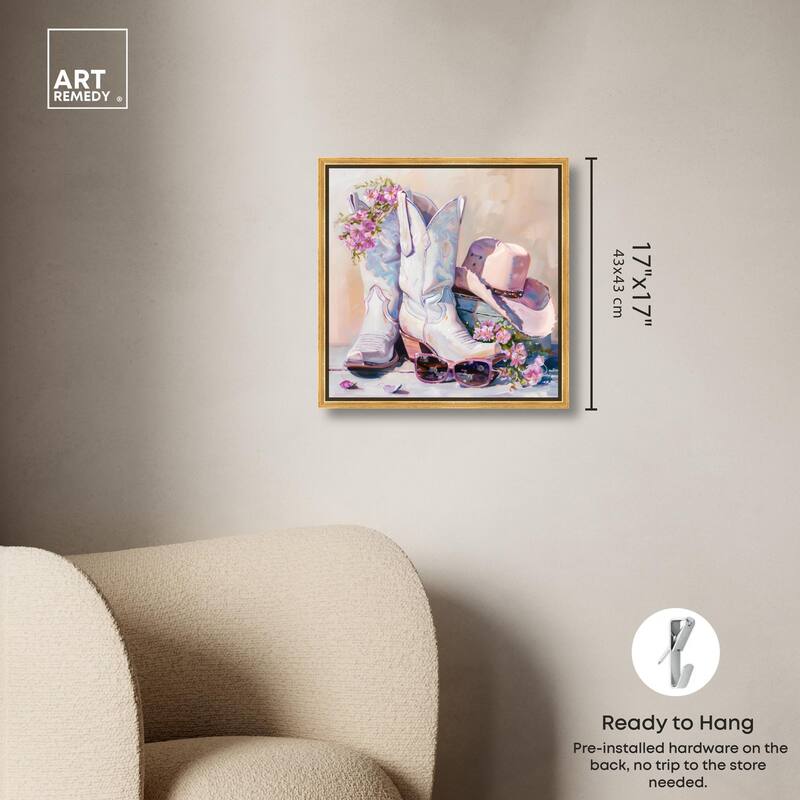 Spring Pink Cowboy Necessities Canvas by Art Remedy