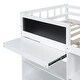 preview thumbnail 11 of 10, Twin Size Loft Bed with Rolling Desk Shelf and Drawers White