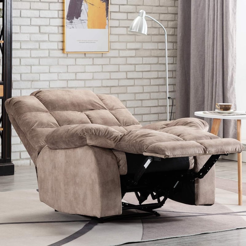 Recliner Chair for Adults, Massage Fabric Recliner Home Theater Seating with Lumbar Support, Adjustable Modern Reclining Chair
