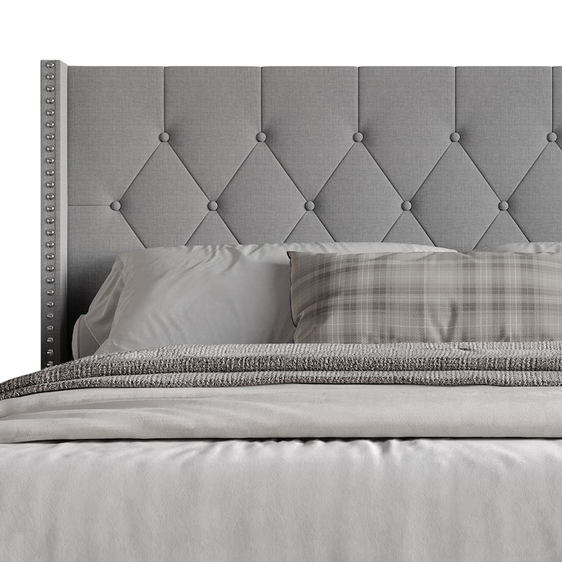 Clayfell Cicero Tufted Upholstered Wingback Panel Bed