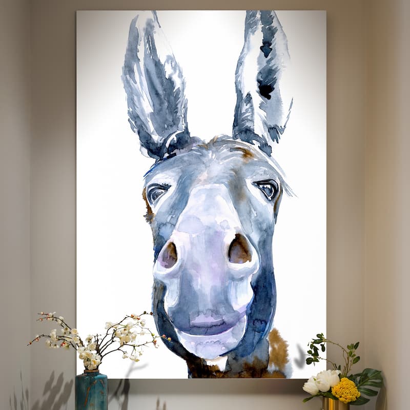 Sweet Donkey I -Premium Gallery Wrapped Canvas