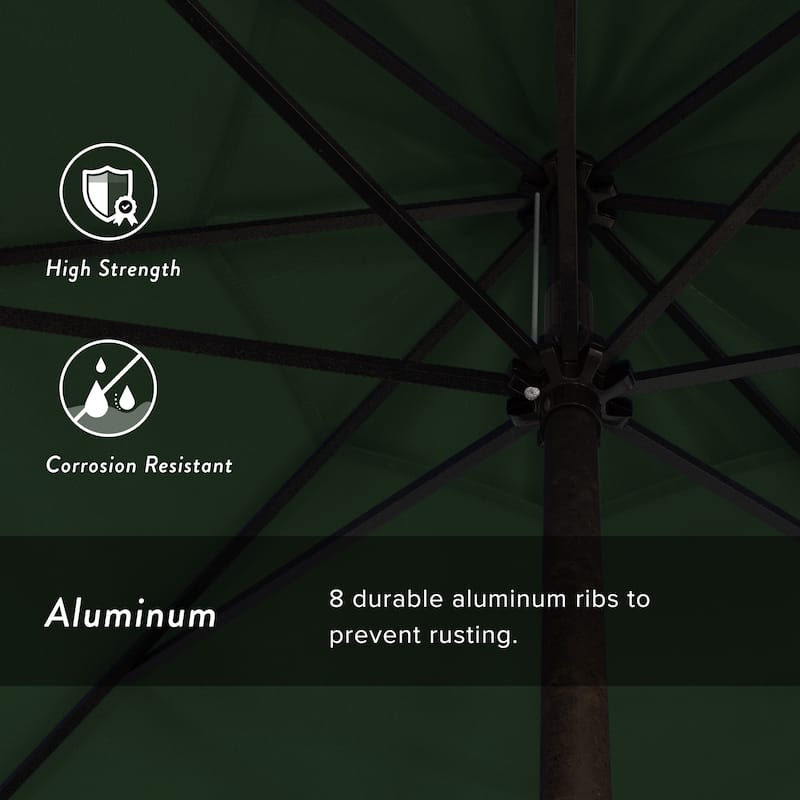 North Bend 9-foot Crank Open Auto-tilt Bronze Finish Patio Umbrella by Havenside Home (Base not included)