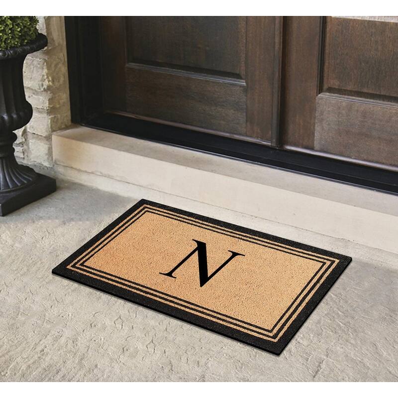 A1HC Natural Coir Doormat with Heavy Duty PVC Backing,0.75 Inch Pile Height, Perfect for Outdoor Use