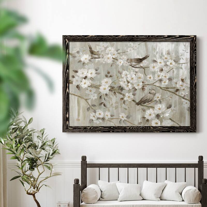 Neutral Spring Birds-Premium Framed Canvas - Ready to Hang