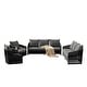 preview thumbnail 74 of 81, Rope Woven Patio Conversation Set with Swivel Chair & Settee Cushions