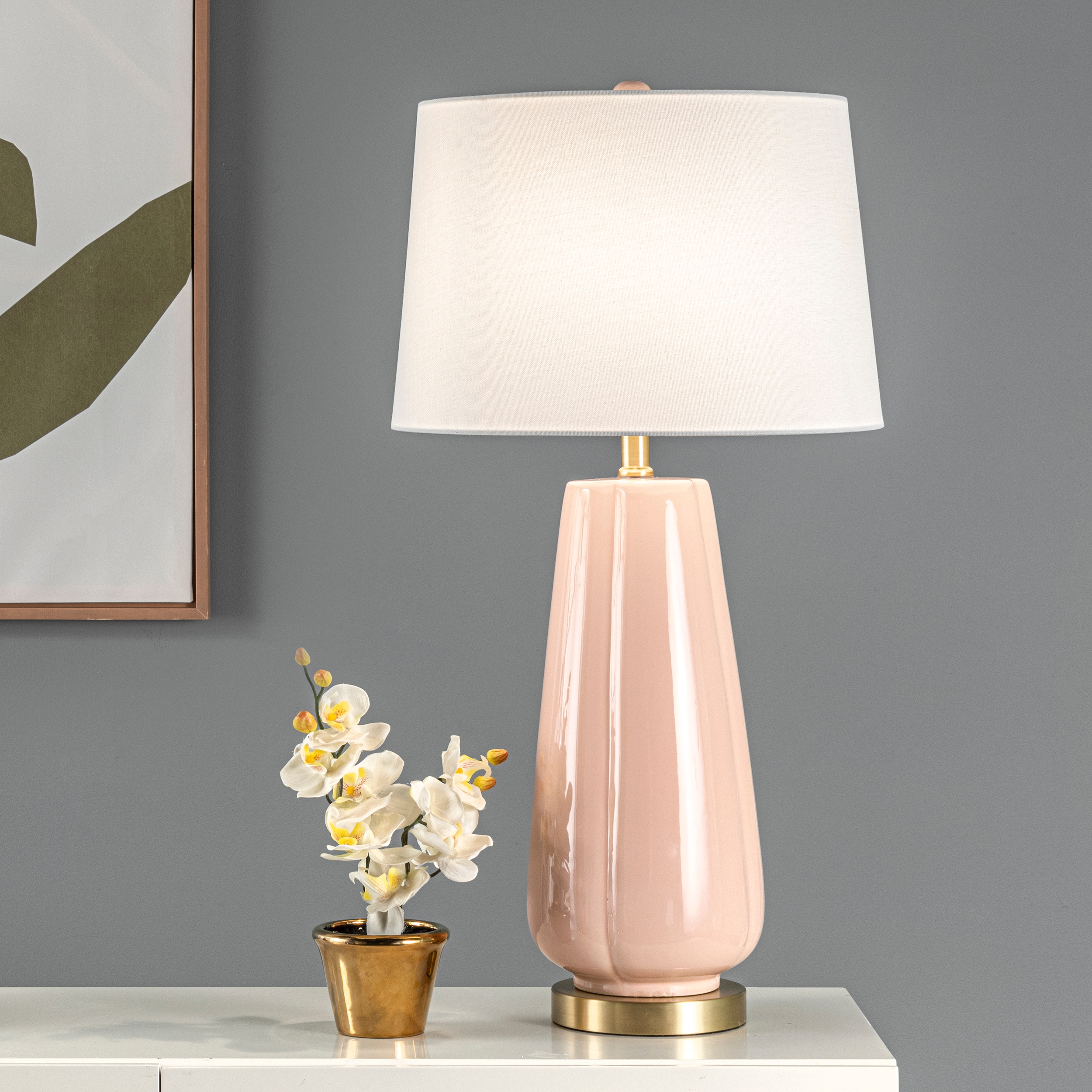 Gold and blush lamp discount