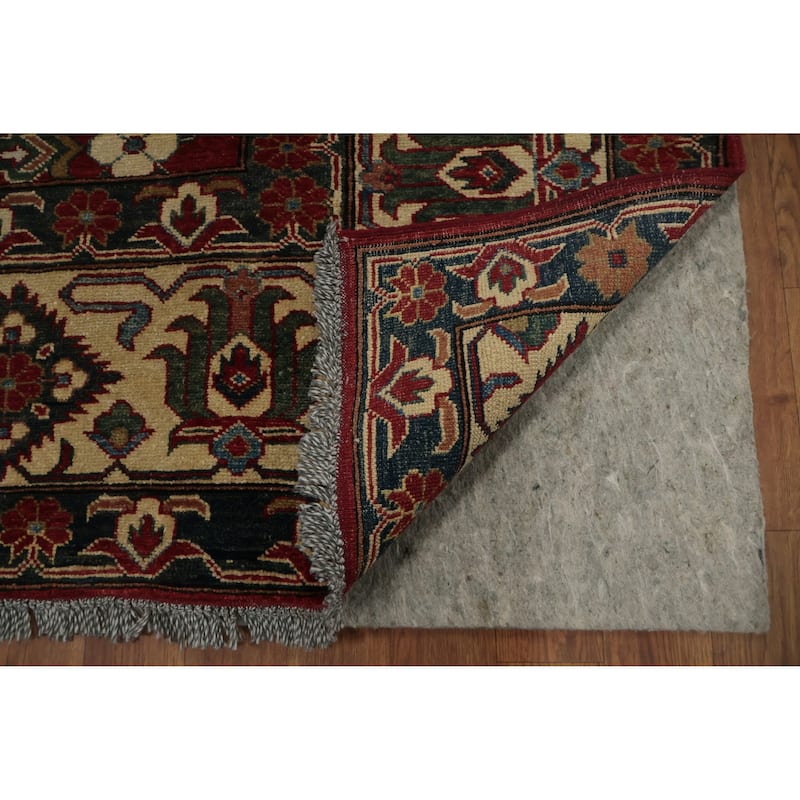 Hand Knotted Oriental 100% Wool Carpet Traditional Geometric Red Super Kazak Area Rug - 10' 8'' X 8' 0''