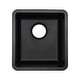 preview thumbnail 2 of 7, 16 Inch Lexicon Platinum Quartz Composite Drop-in Undermount Single Bowl Galaxy Black Kitchen Sink LP-1618-K-SO