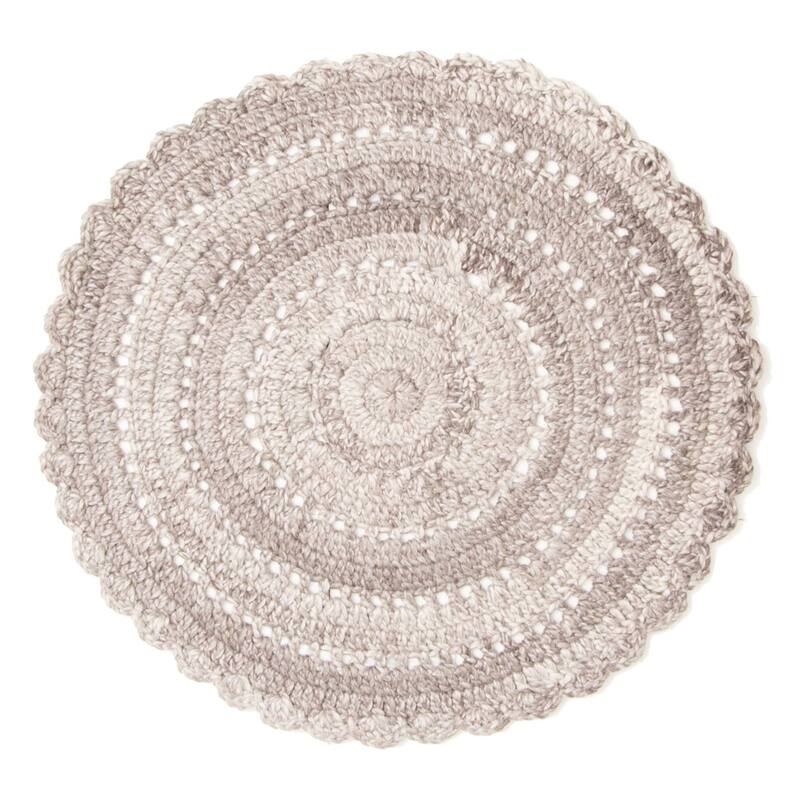 ECARPETGALLERY Braid weave Sienna Grey Wool Rug - 3'1 x 3'1