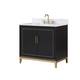 Option Midnight Black with Carrara Marble