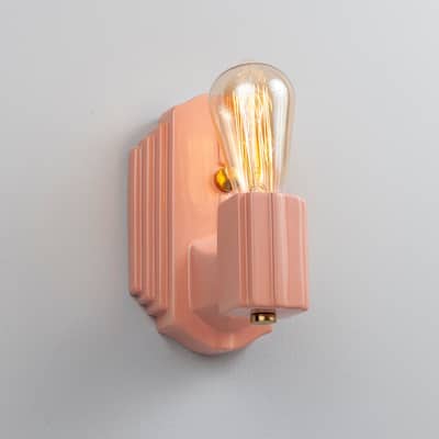 Ceramic Deco Rectangle Wall Sconce