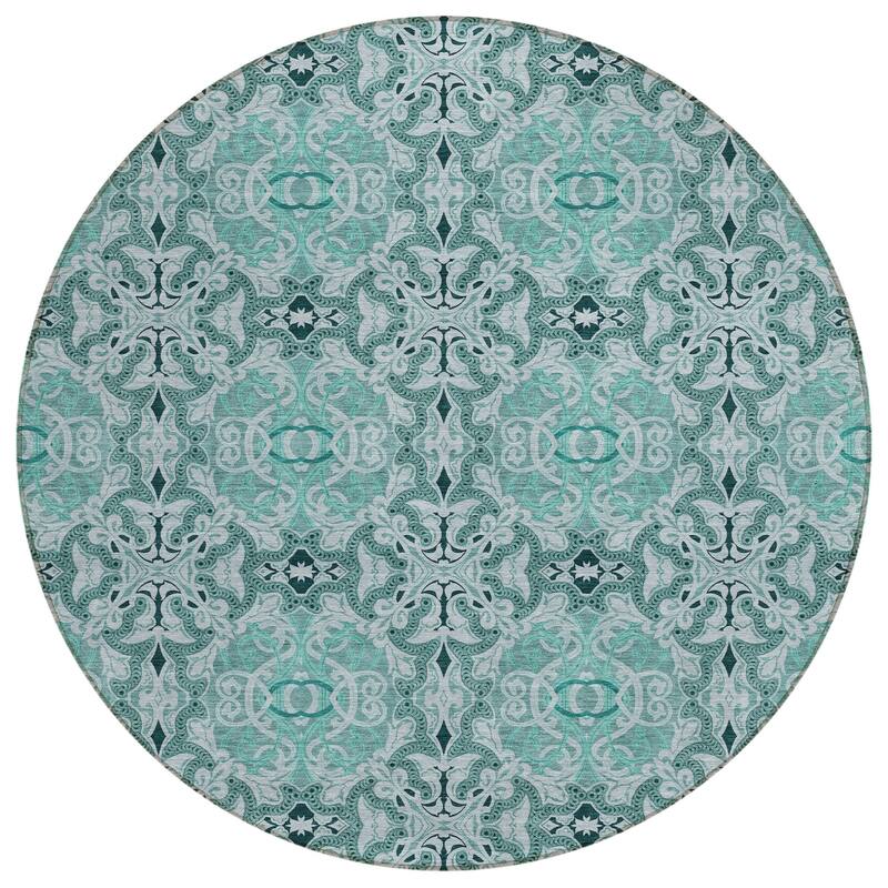 Machine Washable Indoor/ Outdoor Chantille Traditional Medallions Rug