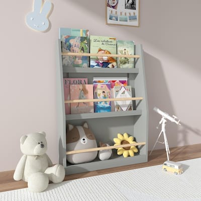 3 Tier Kids Book Shelf,Kids Book Rack, Helps Keep Bedrooms, Playrooms, and Classrooms Organized