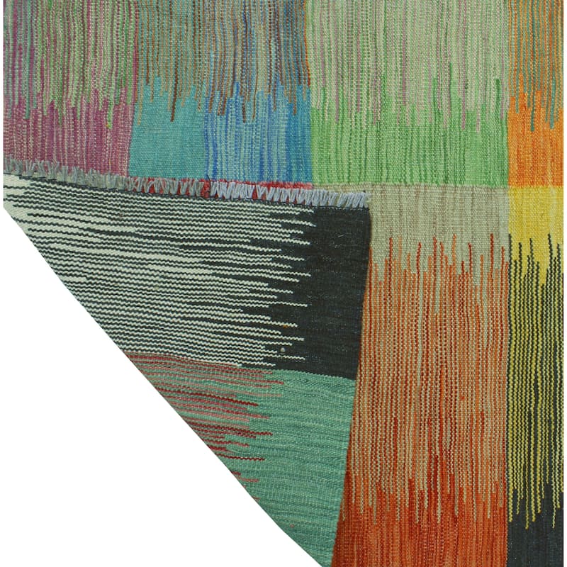 Modern Flatweave Hormizd Brown/Ivory Rug - 6'4" x 9'10"