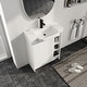 preview thumbnail 2 of 26, Malwee 28" FreeStanding Bathroom Vanity with Sink, Small Floor Stand Bathroom Vanity with Ceramic Sink and Soft Close Door White