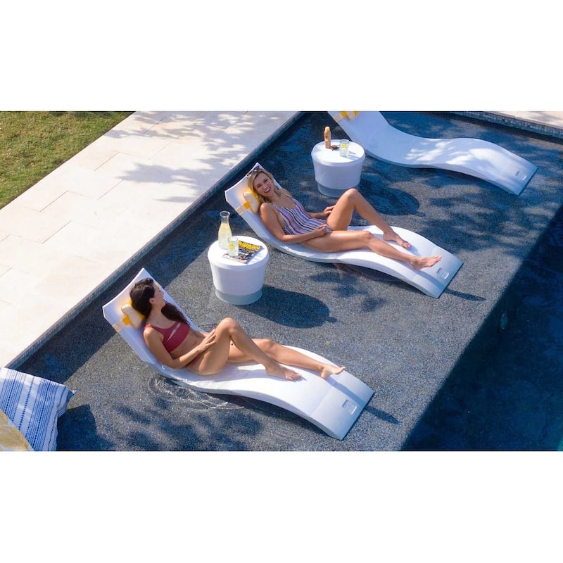 Ledge Lounger - Signature Chaise - Inside Pool & Sun Shelf Lounge Chair - Designed for Shallow Shelves Up to 9"