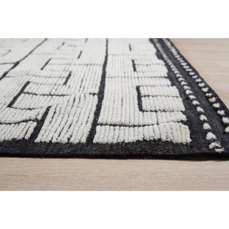 Hand-Knotted Wool Berber Moroccan Area Rug, 8' x 10'5, Ivory Area Rug, Stylish Soft Texture for Home Interiors - L