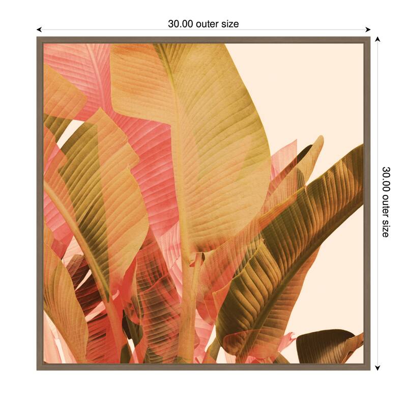 Kate and Laurel Summer Layers No. 1 by Alicia Bock Framed Canvas Wall Art Print