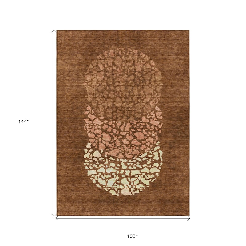 HomeRoots Abstract Transitional Rectangle Outdoor Rug