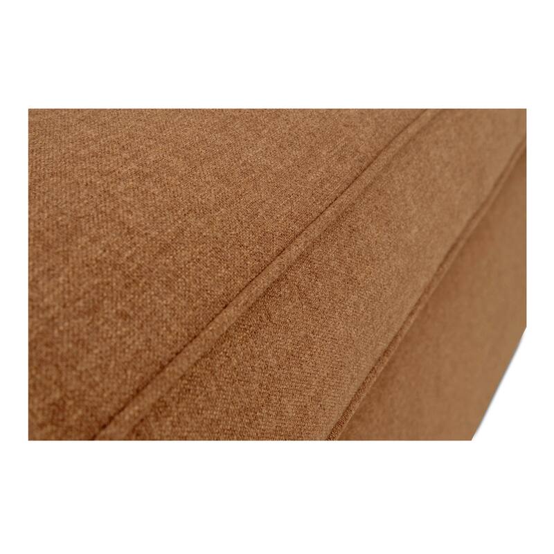 NADAAL STUDIOS Cyris Sofa, Minimalist Silhouette with Layered Back Cushions and Performance Upholstery, Rust