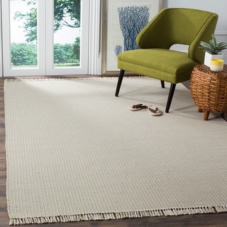 SAFAVIEH Handmade Montauk Rukhsana Flatweave Cotton Fringe Rug