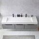 preview thumbnail 68 of 117, Vegadeo Bath Vanity with One-Piece Composite Stone Sink Top