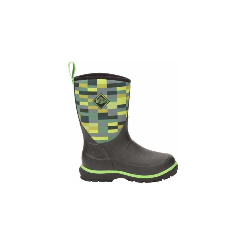 Shop Muck Boots Black Poison Green Pixel Print Youth S Element Boot Kid S Size 9 Overstock 20247160