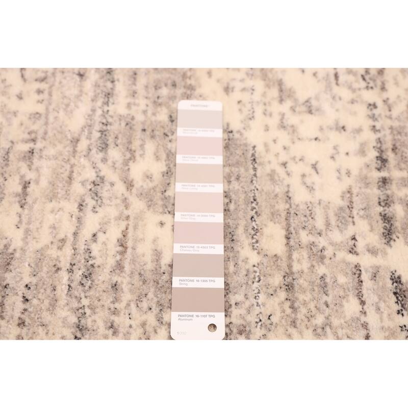 ECARPETGALLERY Hand Loomed Elysian Grey Wool Rug - 8'0 x 9'11