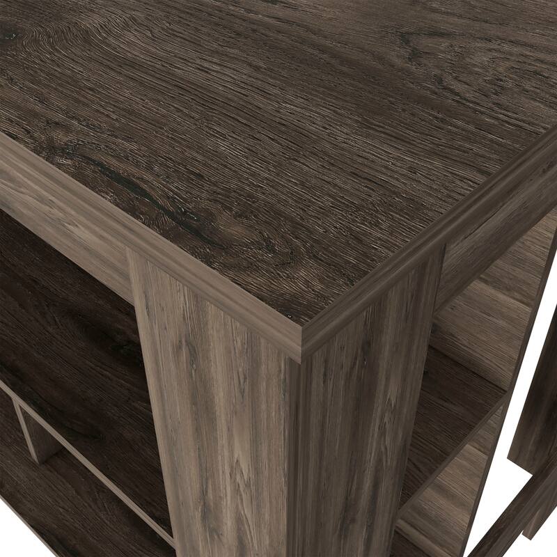 Brooklyn Kitchen Island, Three Concealed Shelves