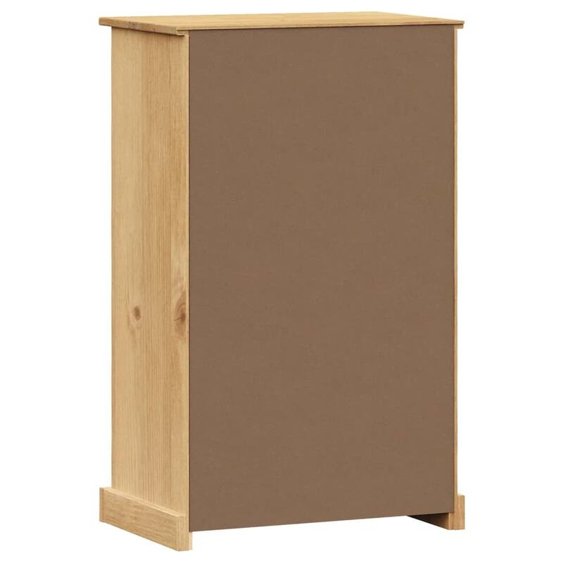 vidaXL Shoe Cabinet Honey Solid pine wood, engineered wood, metal Medium - 13.8 x 23.6 x 37.8