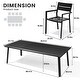 preview thumbnail 13 of 18, 7/9/11/13-Piece Set Outdoor Aluminum Dining Table with Umbrella Hole and Stackable Chairs