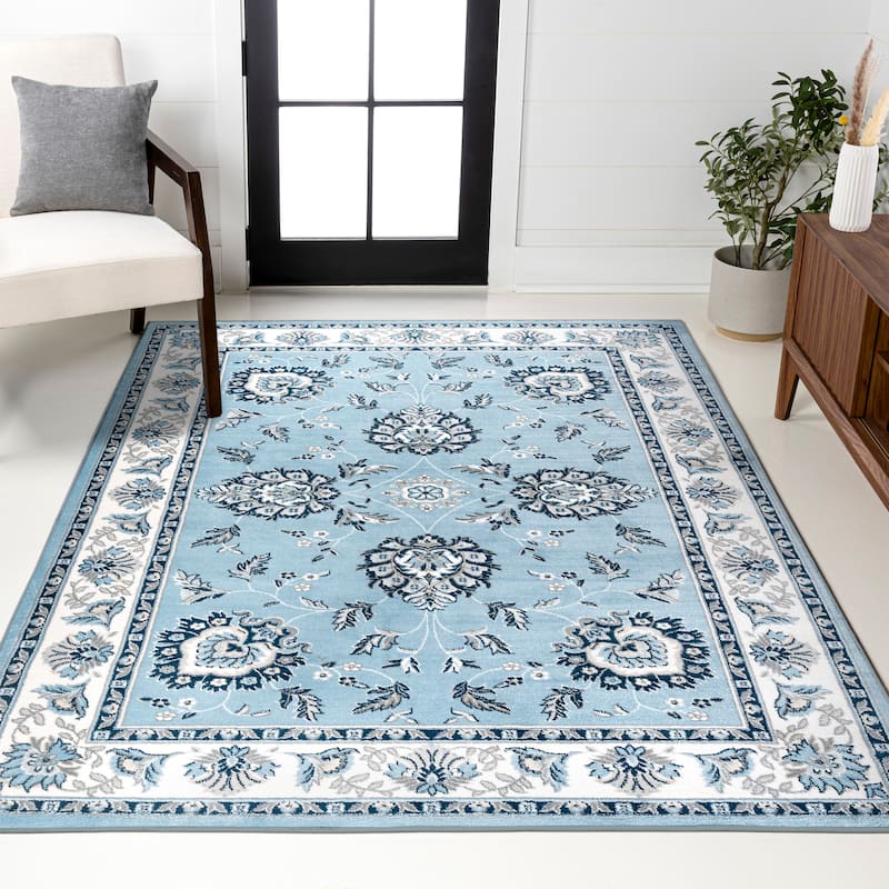 JONATHAN Y Scala French Cottage Area Rug - 4 X 6 - Blue/Cream