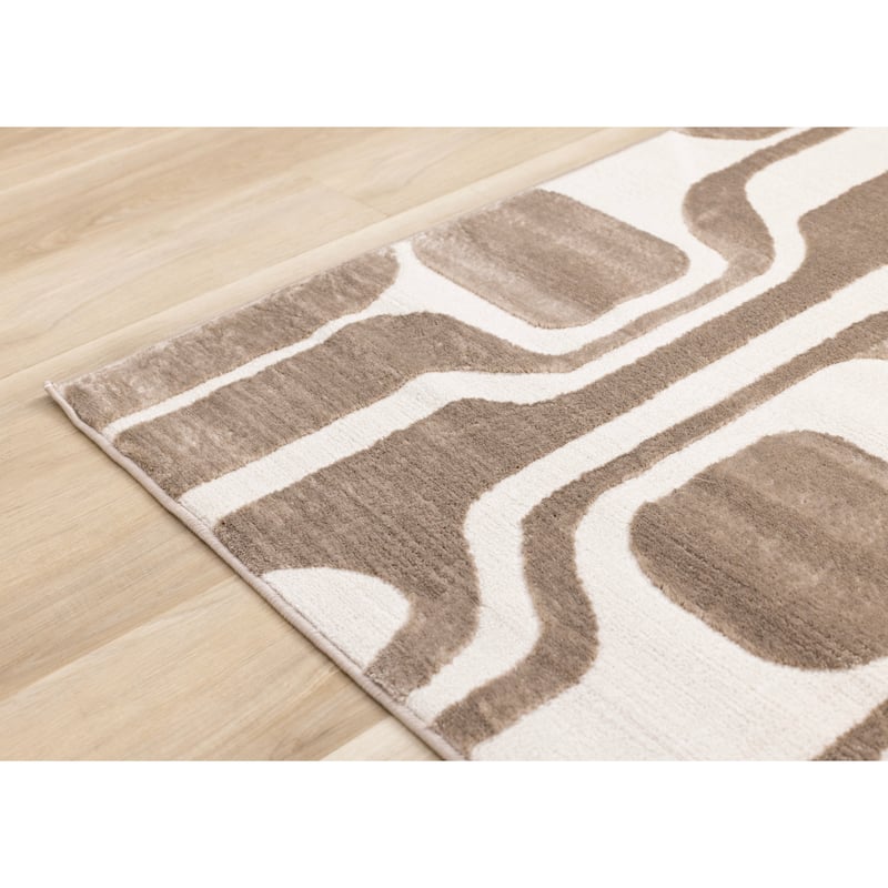 Leonardo Grey Modern Abstract Area Rug