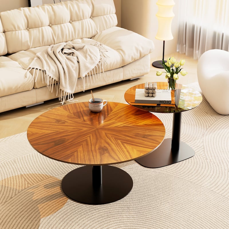 Round Nesting Coffee Table (Set of 2) - 32" + 20"