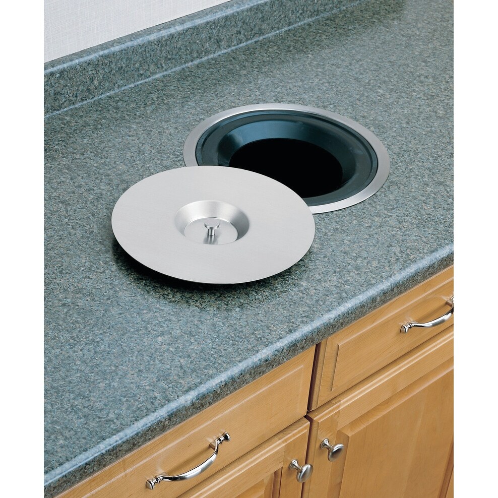 Rev A Shelf 8 060 15ss 8 060 Series Counter Mount Single Bin Trash Can Stainless Steel Overstock 17137526