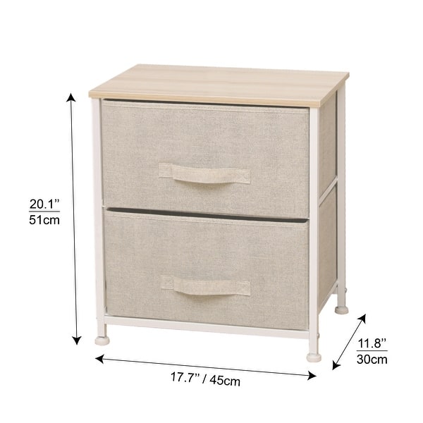 dimension image slide 1 of 3, LCM Home Fashions Multiple Shelf Drawer Foldable Storage Chest Night Stand