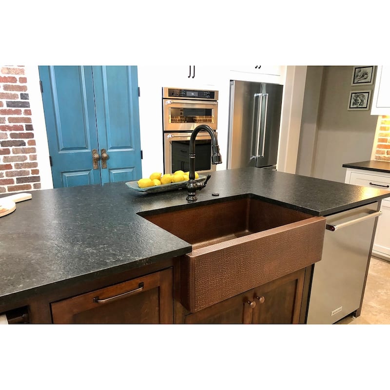 33-in Hammered Copper Apron Front Single Basin Kitchen Sink (KASDB33229)
