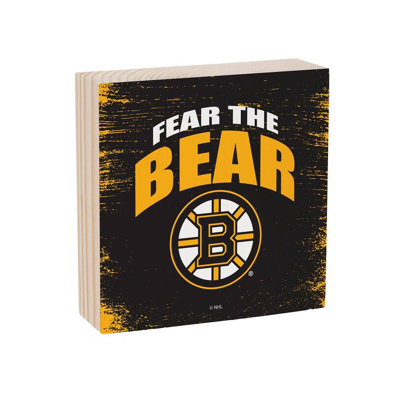 Boston Bruins Wooden Tabletop Mantel Shelf Sign