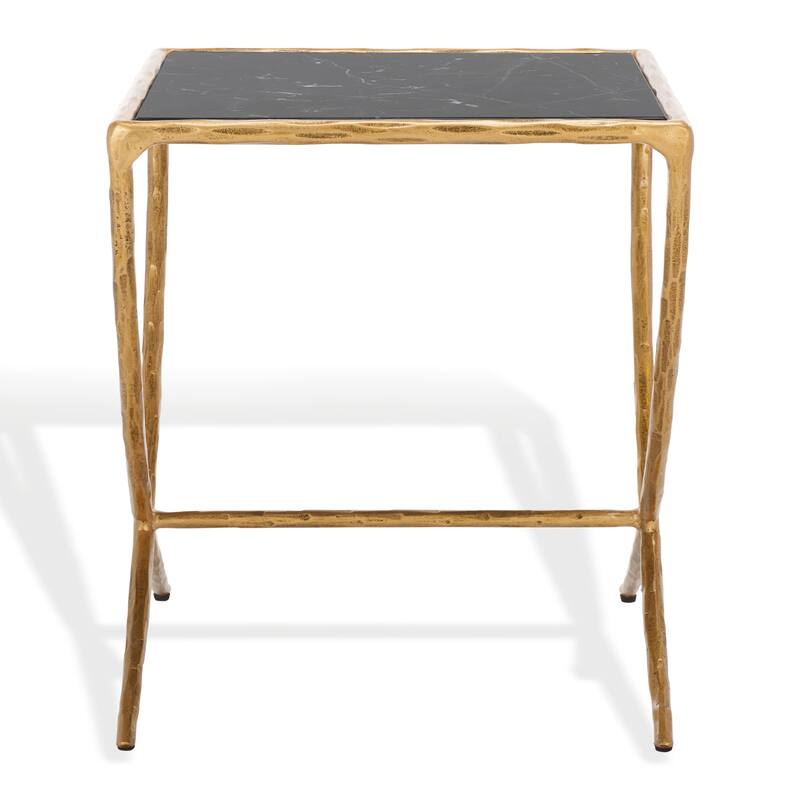 SAFAVIEH Couture Bessy Square Metal Accent Table - 18 In. W x 18 In. D x 20 In. H - 18"W x 18"D x 20"H