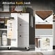 preview thumbnail 17 of 19, 54.5''W Farmhouse Mobile Kitchen Island with Power Outlet, Drop Leaf - Rolling Kitchen Cart with Storage for Dining Room
