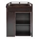 preview thumbnail 9 of 7, Espresso Twin Size Pine Wood Loft Bed with Rolling Cabinet and Desk, Storage Stairs, Full-Length Guardrail